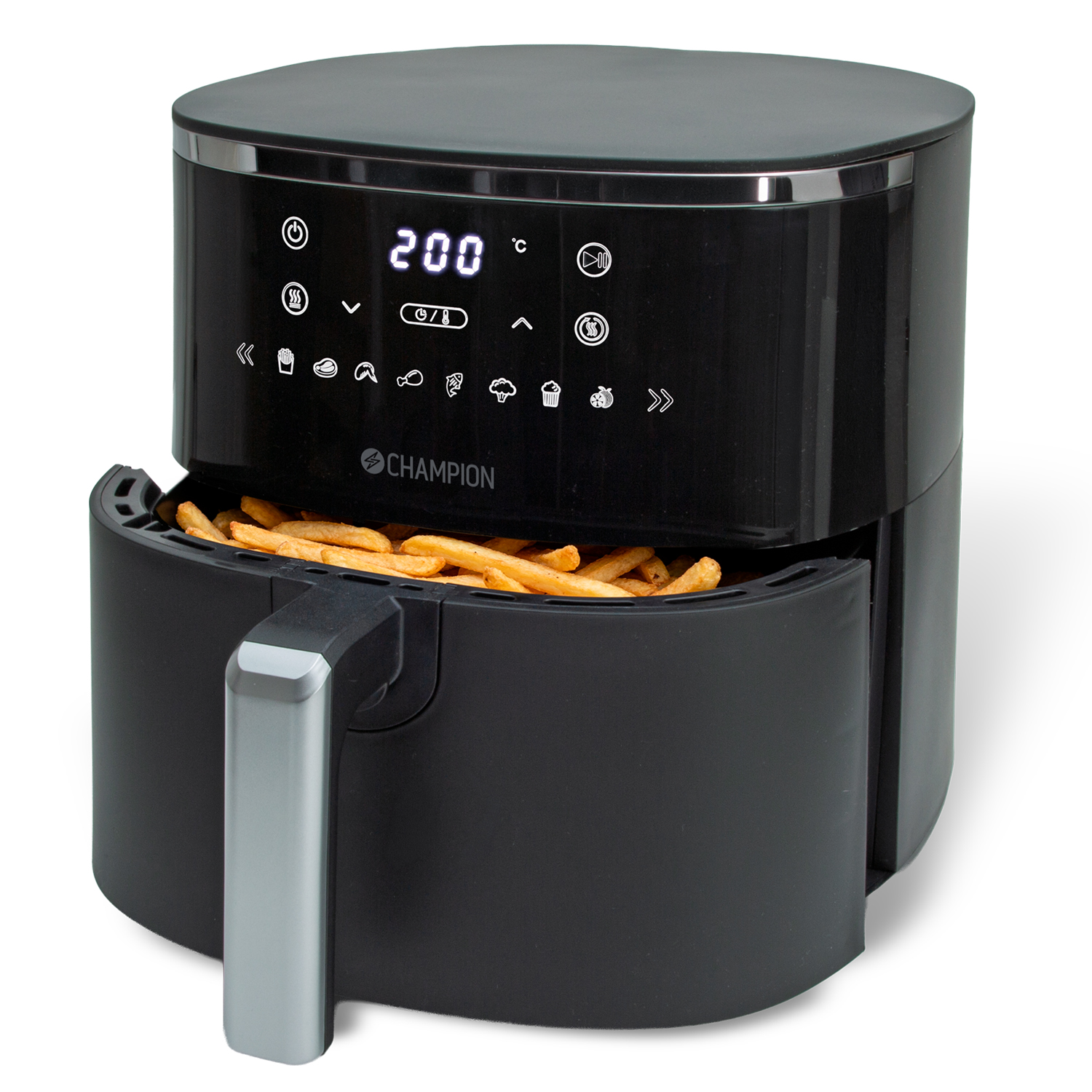 Champion airfryer XL 6 liter, 1750 W med PFAS-fri keramikkorg, svart