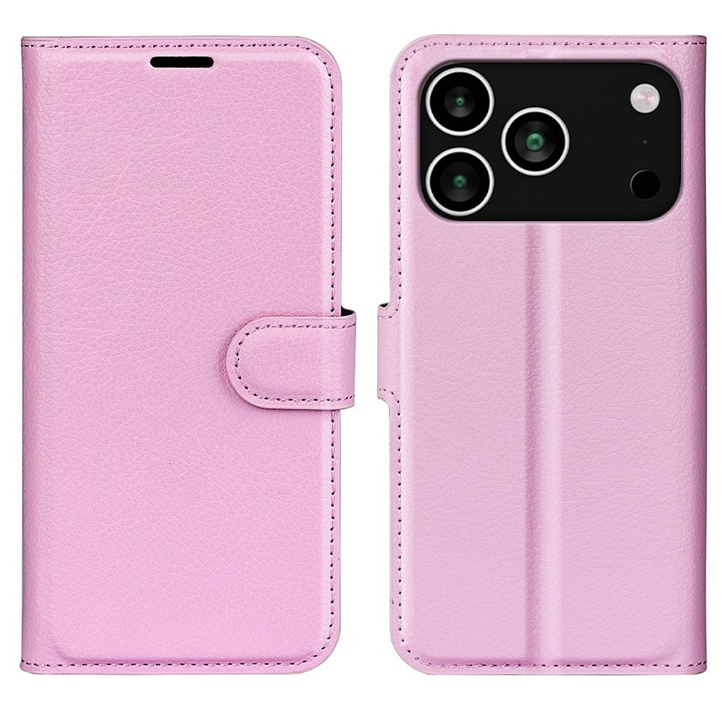iPhone 18 Pro Max/17 Pro Max plånboksfodral 4 fack, ljusrosa