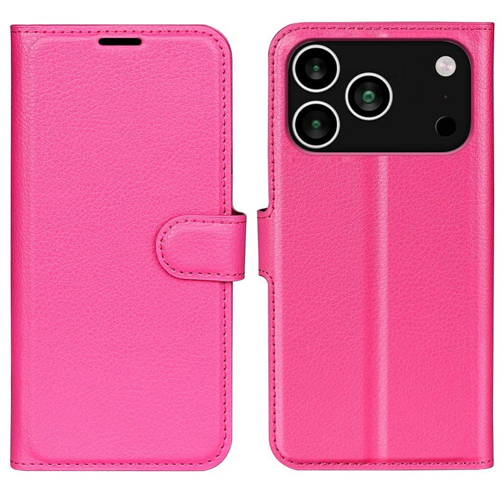 iPhone 18 Pro Max/17 Pro Max plånboksfodral 4 fack, rosa