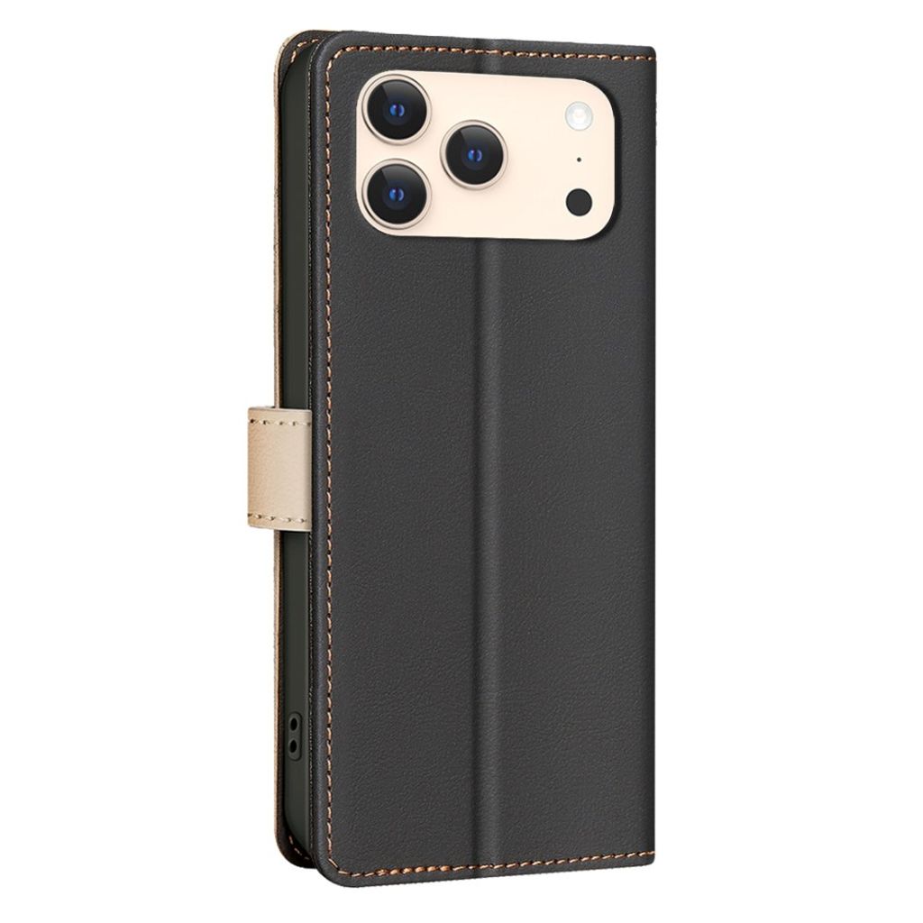 iPhone 18 Pro Max/17 Pro Max plånboksfodral, svart/beige, bild 3