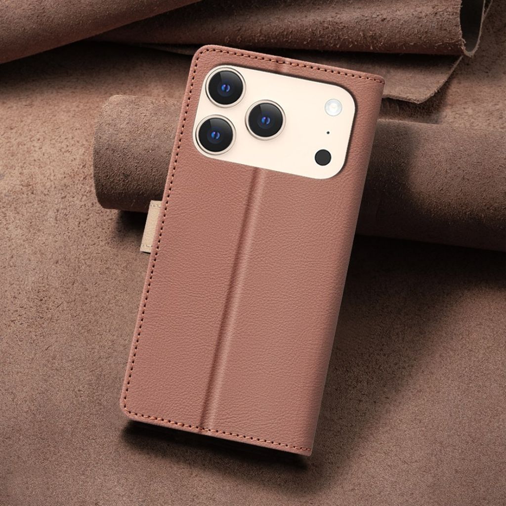 iPhone 18 Pro Max/17 Pro Max plånboksfodral, brun/beige, bild 7