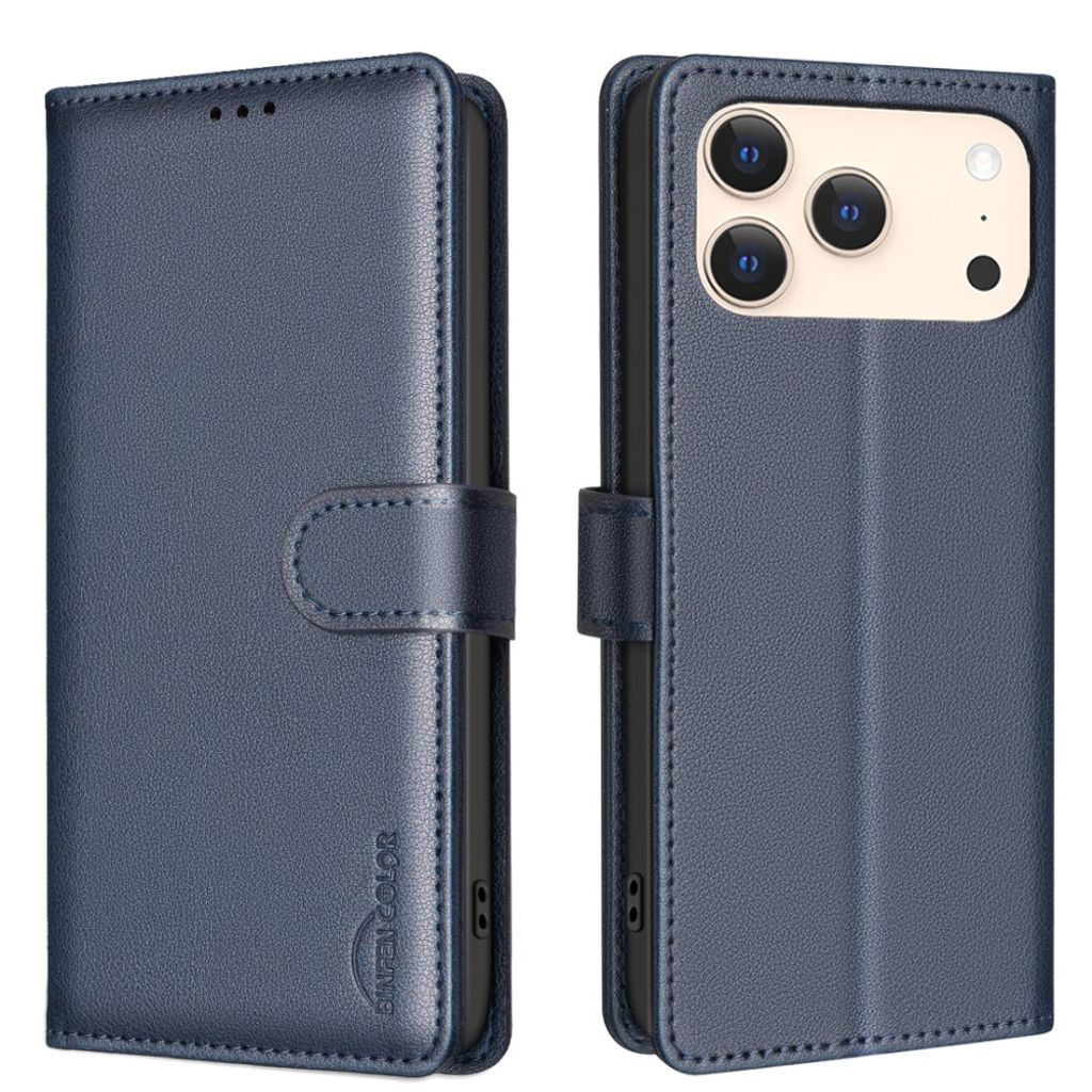 iPhone 18 Pro Max/17 Pro Max plånboksfodral RFID, blå