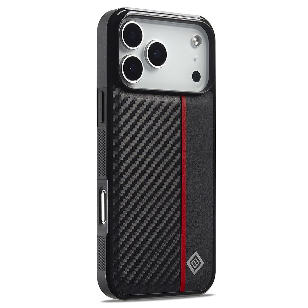 iPhone 18 Pro Max/17 Pro Max skal kolfibermönster, svart, bild 5