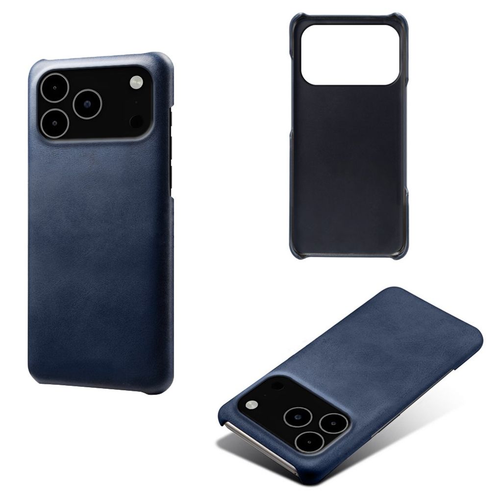 iPhone 18 Pro Max/17 Pro Max tunt skal i konstläder, blå, bild 2