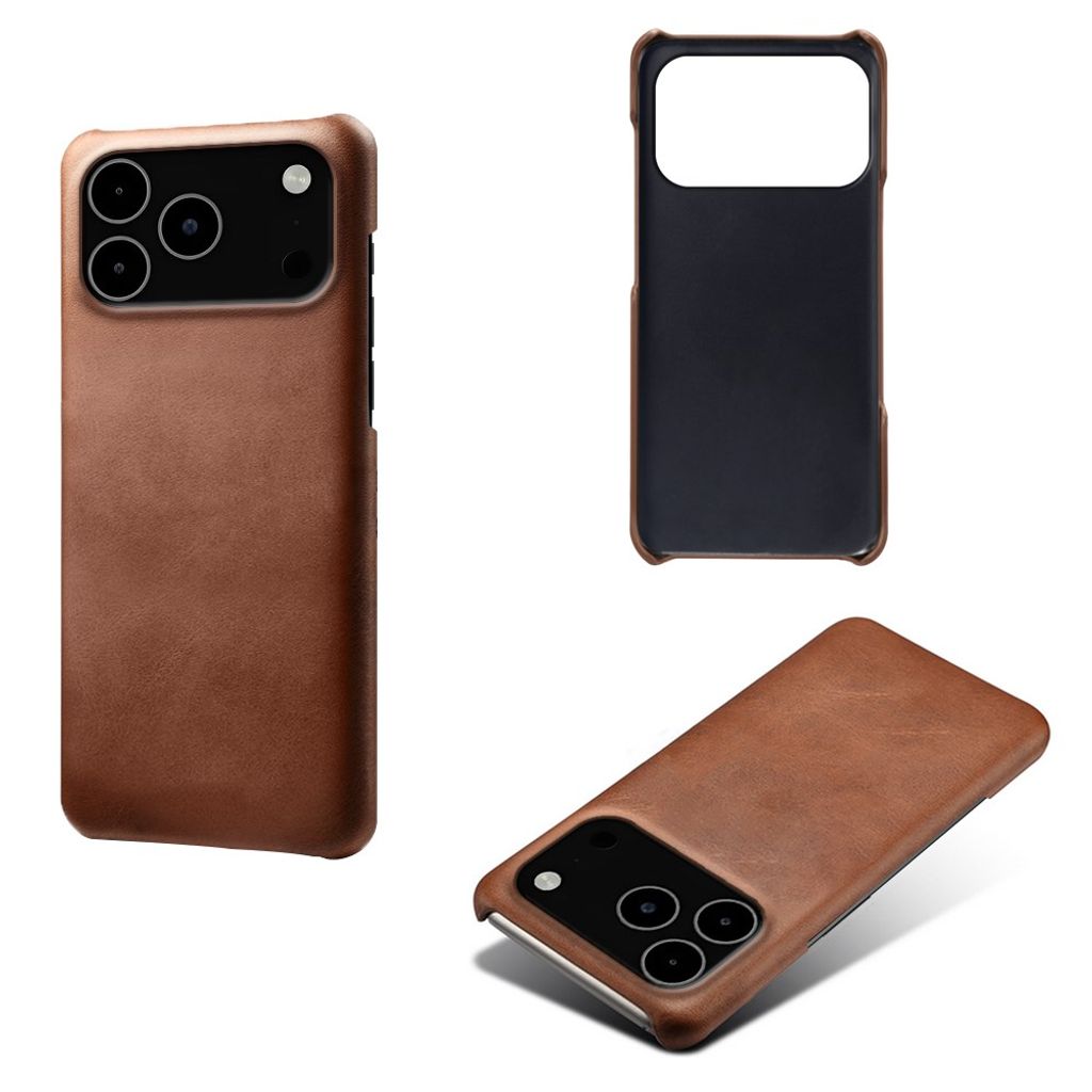 iPhone 18 Pro Max/17 Pro Max tunt skal i konstläder, brun, bild 2