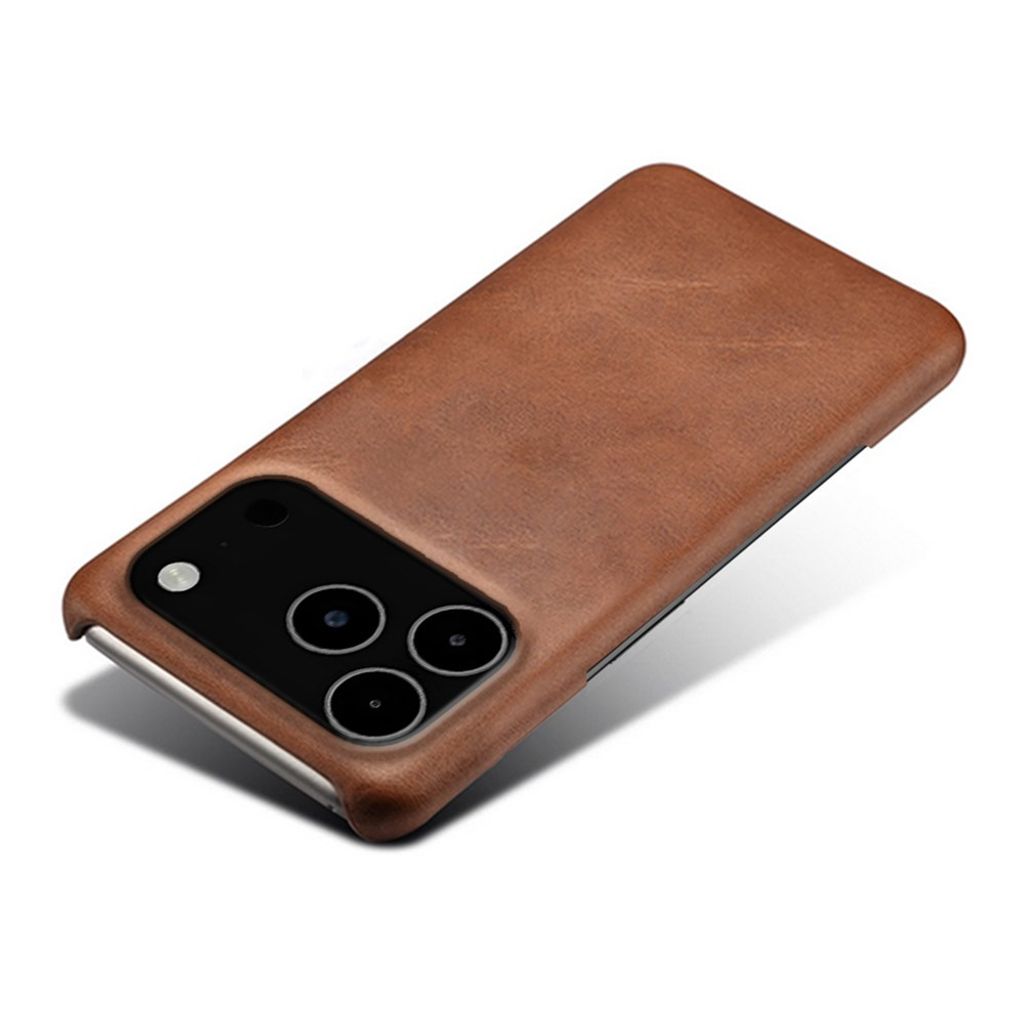 iPhone 18 Pro Max/17 Pro Max tunt skal i konstläder, brun, bild 3