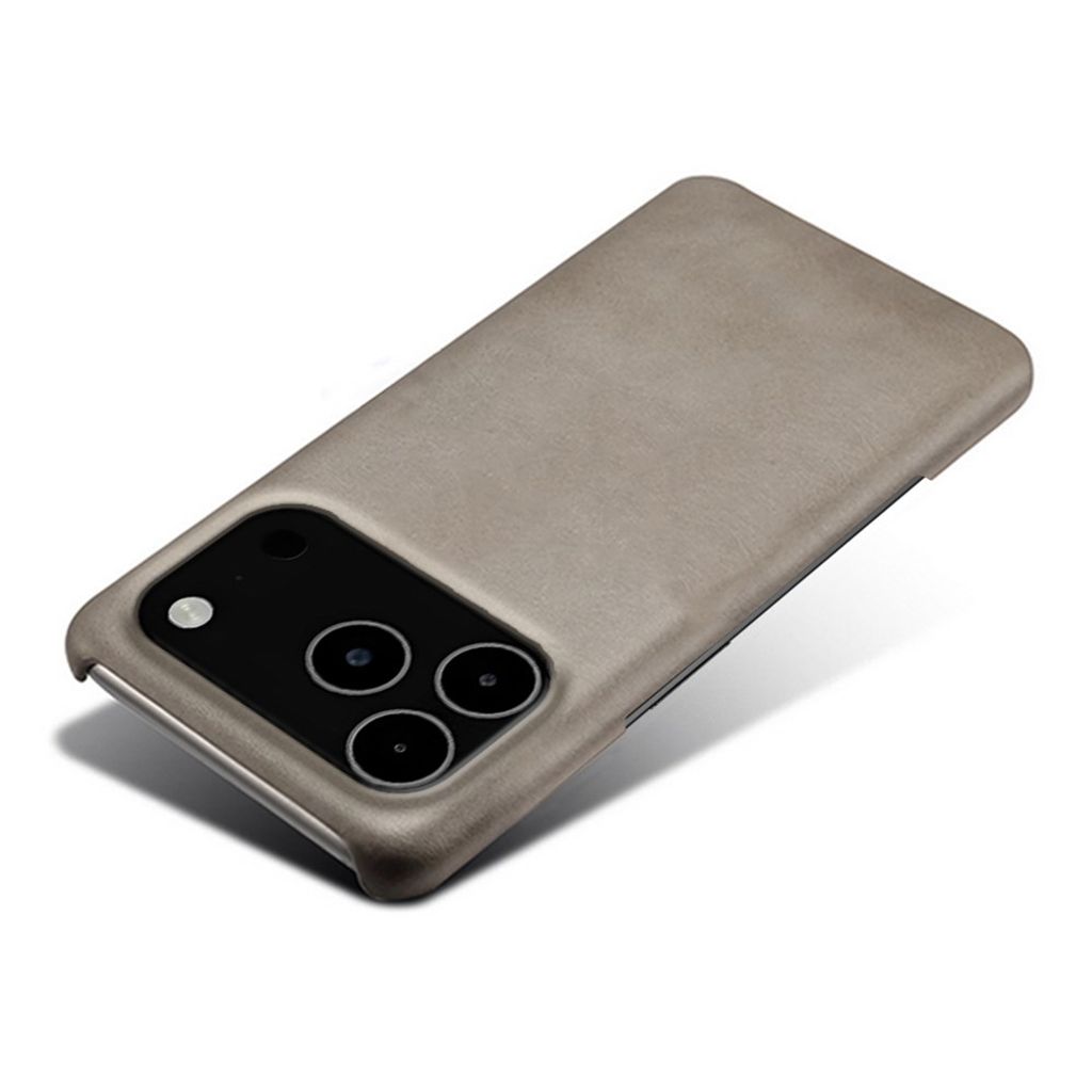 iPhone 18 Pro Max/17 Pro Max tunt skal i konstläder, grå, bild 3