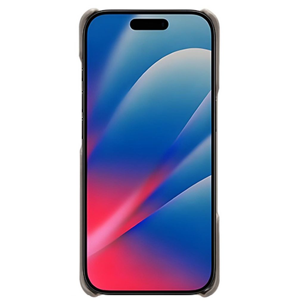 iPhone 18 Pro Max/17 Pro Max tunt skal i konstläder, grå, bild 4