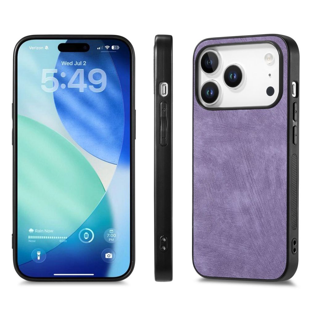 iPhone 18 Pro Max/17 Pro Max skal i konstläder, lila, bild 3
