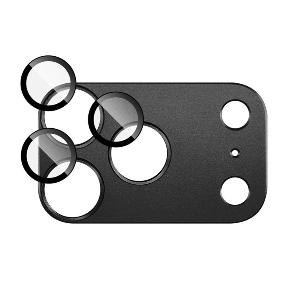 iPhone 18 Pro Max kameraskydd i metall och härdat glas, grå, bild 4