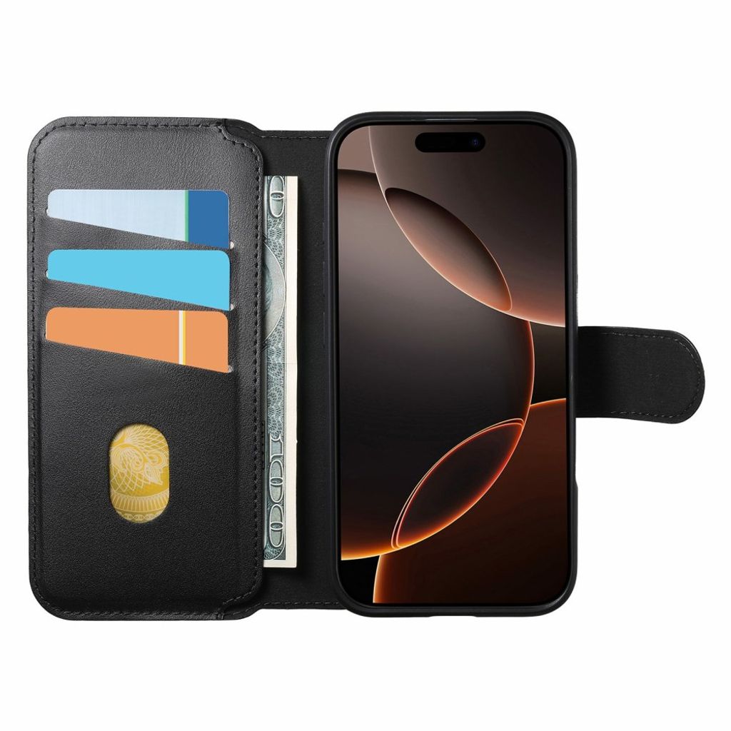 iPhone 18 Pro Max/17 Pro Max skal med RFID-plånbok, svart, bild 2