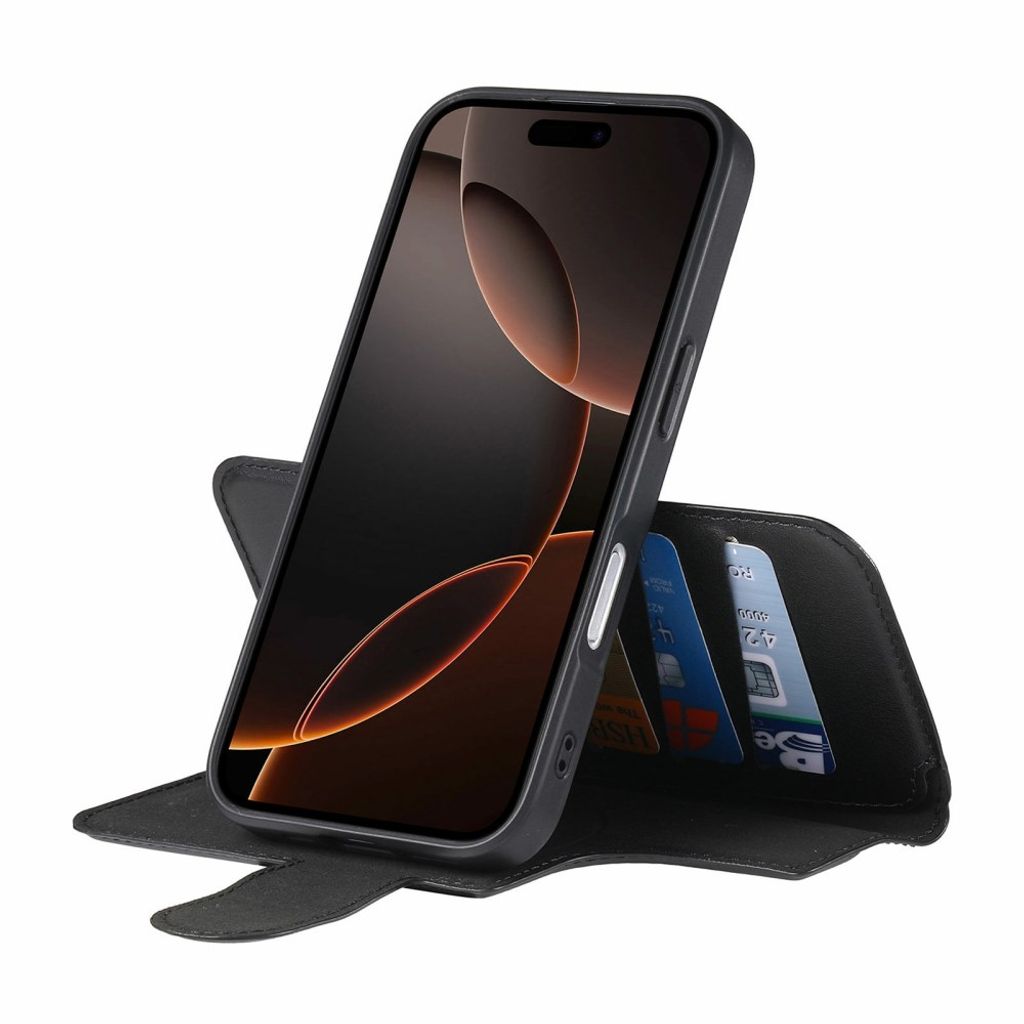 iPhone 18 Pro Max/17 Pro Max skal med RFID-plånbok, svart, bild 4