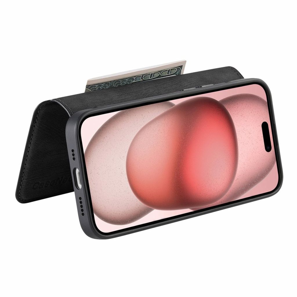 iPhone 18 Pro Max/17 Pro Max skal med löstagbar plånbok, svart, bild 3
