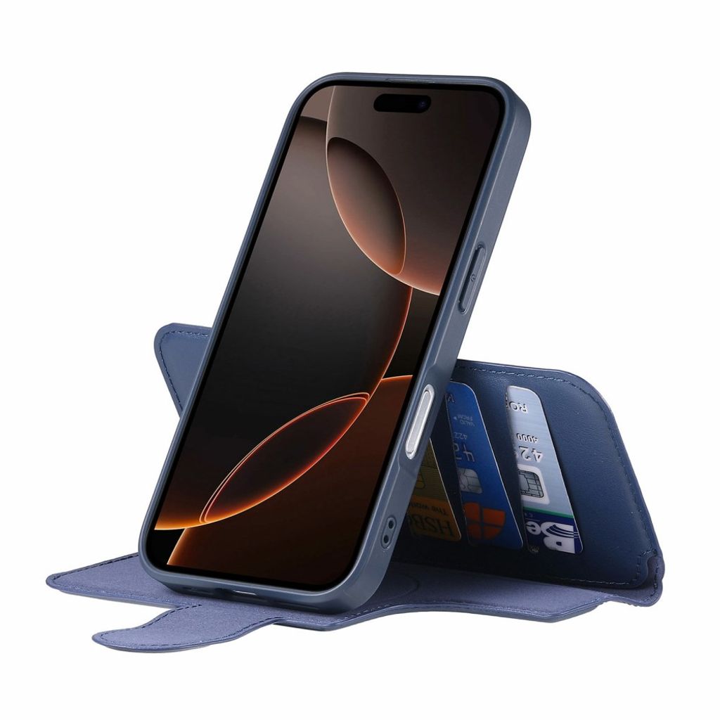iPhone 18 Pro Max/17 Pro Max skal med RFID-plånbok, blå, bild 4