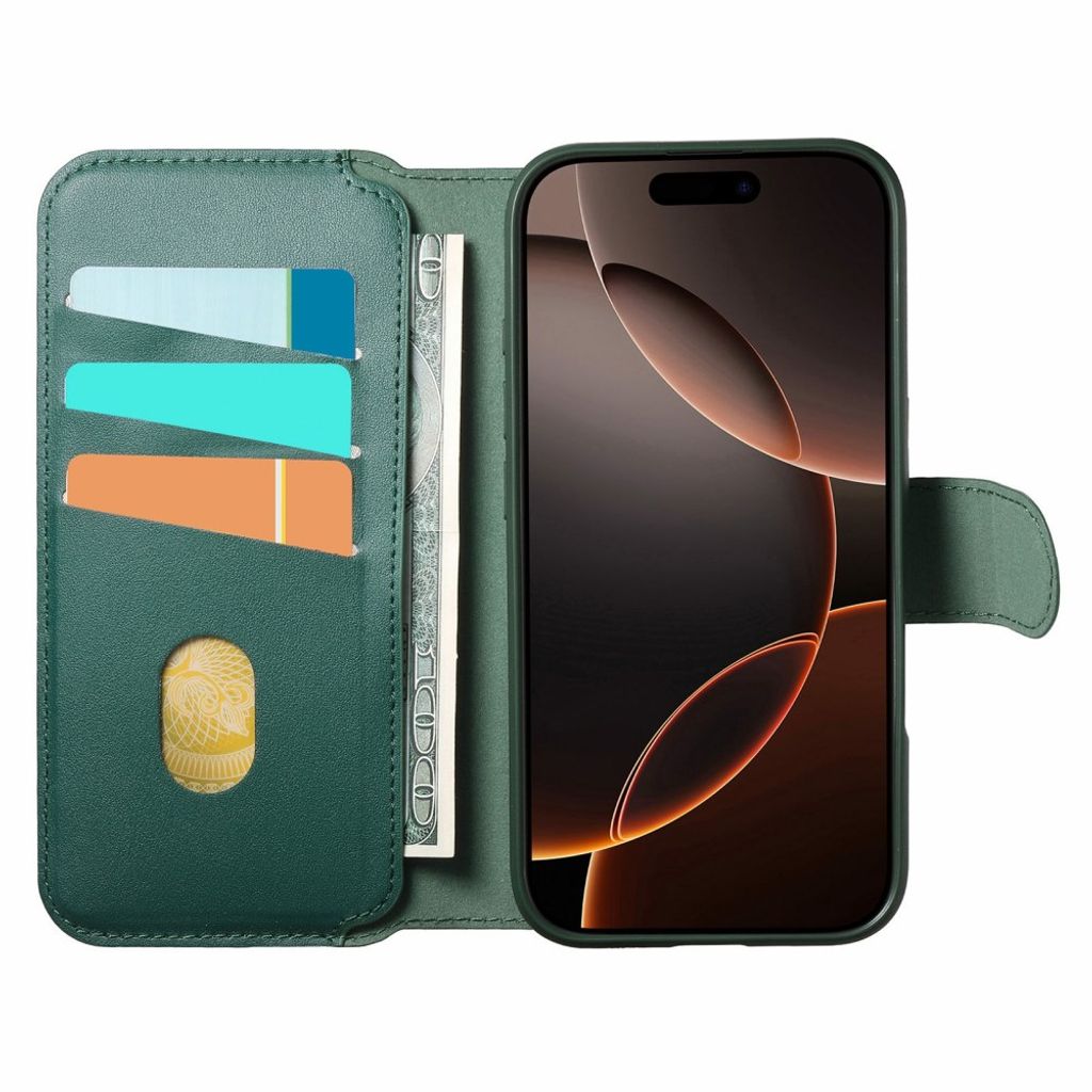 iPhone 18 Pro Max/17 Pro Max skal med RFID-plånbok, grön, bild 2