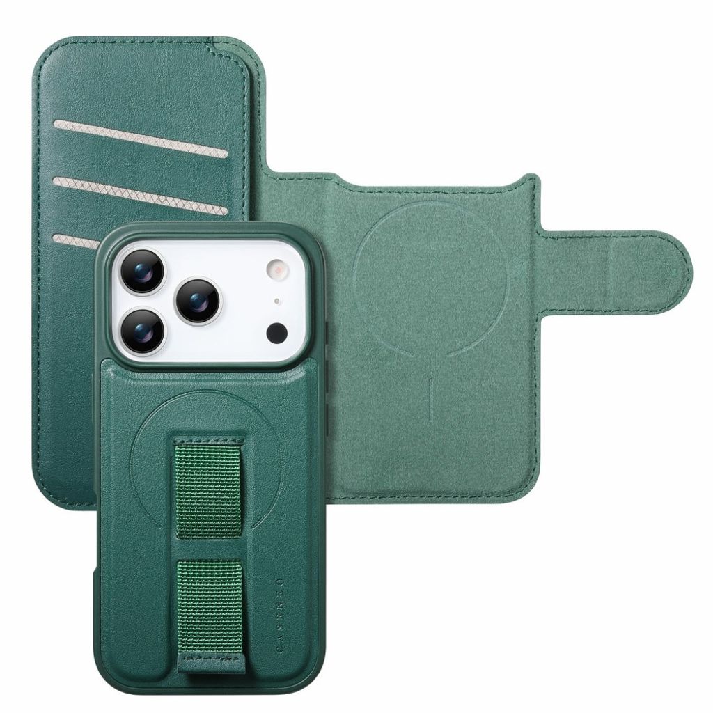 iPhone 18 Pro Max/17 Pro Max skal med RFID-plånbok, grön, bild 3
