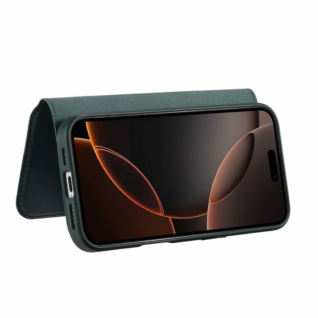 iPhone 18 Pro Max/17 Pro Max skal med RFID-plånbok, grön, bild 5