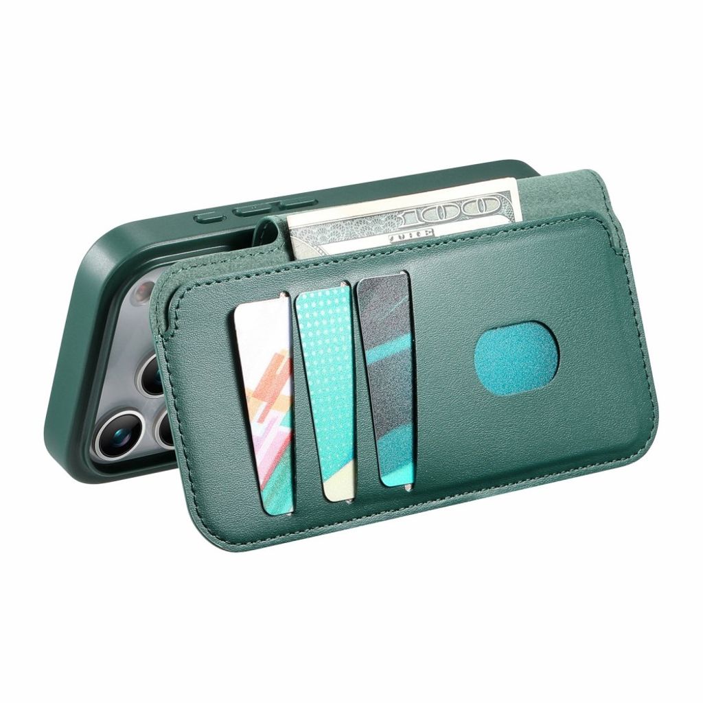 iPhone 18 Pro Max/17 Pro Max skal med RFID-plånbok, grön, bild 6
