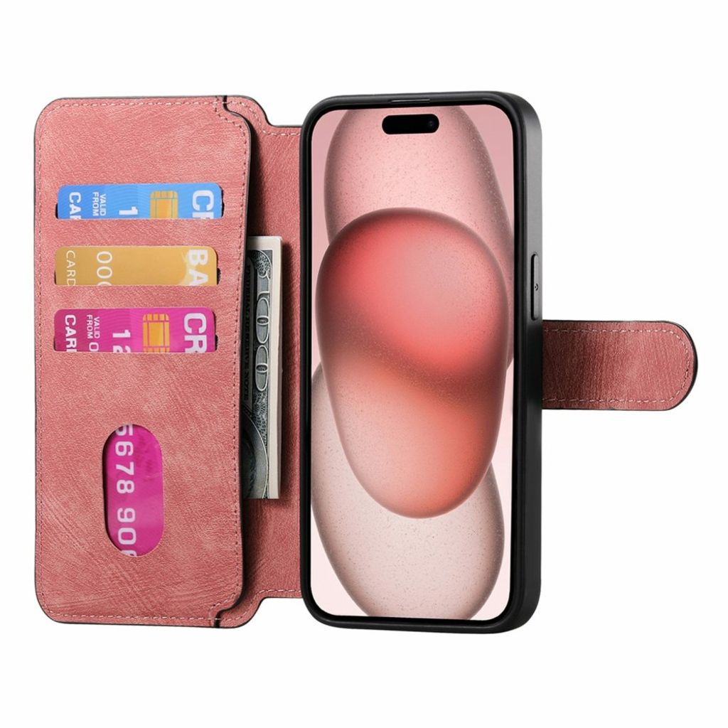 iPhone 18 Pro Max/17 Pro Max skal med löstagbar plånbok, rosa, bild 2