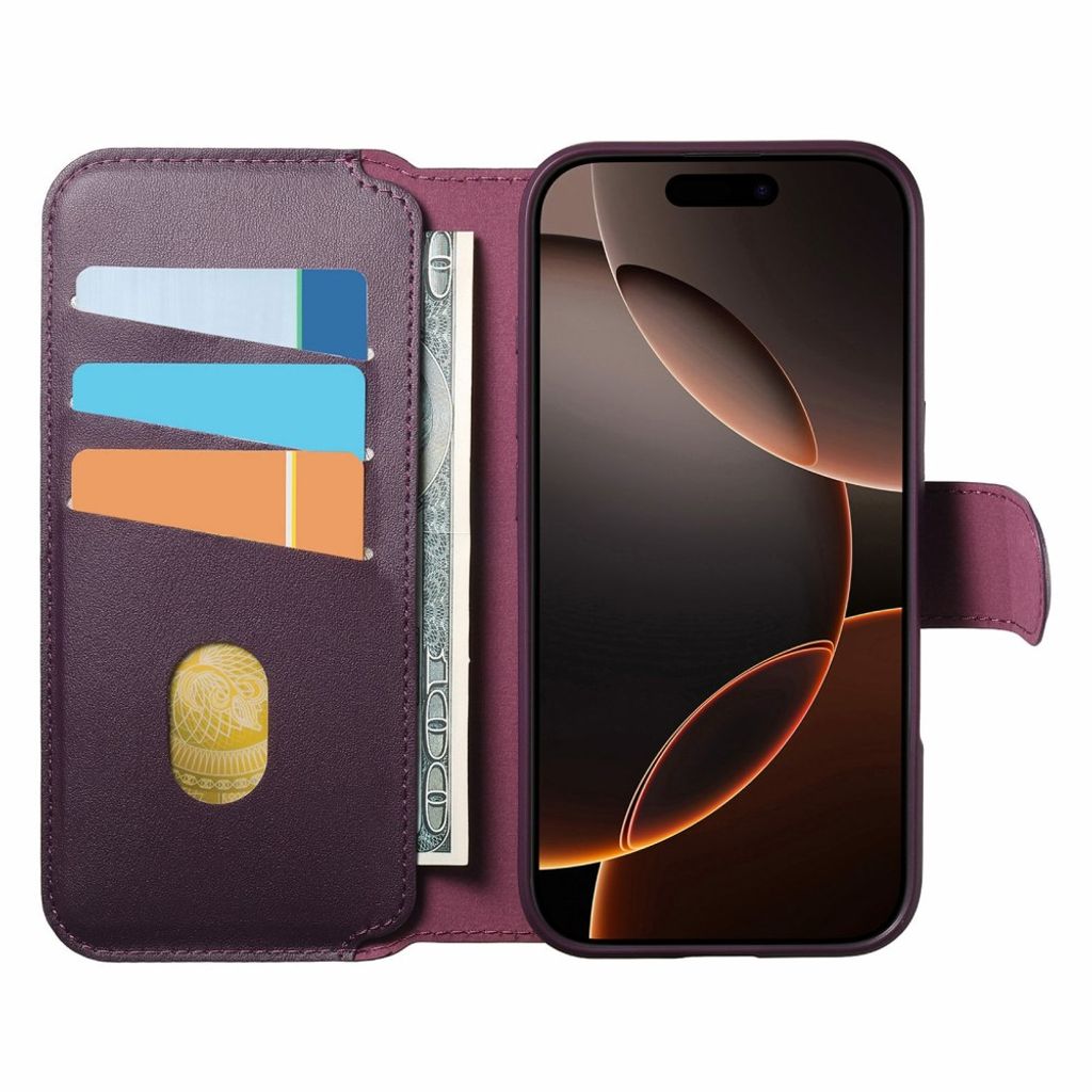 iPhone 18 Pro Max/17 Pro Max skal med RFID-plånbok, lila, bild 2