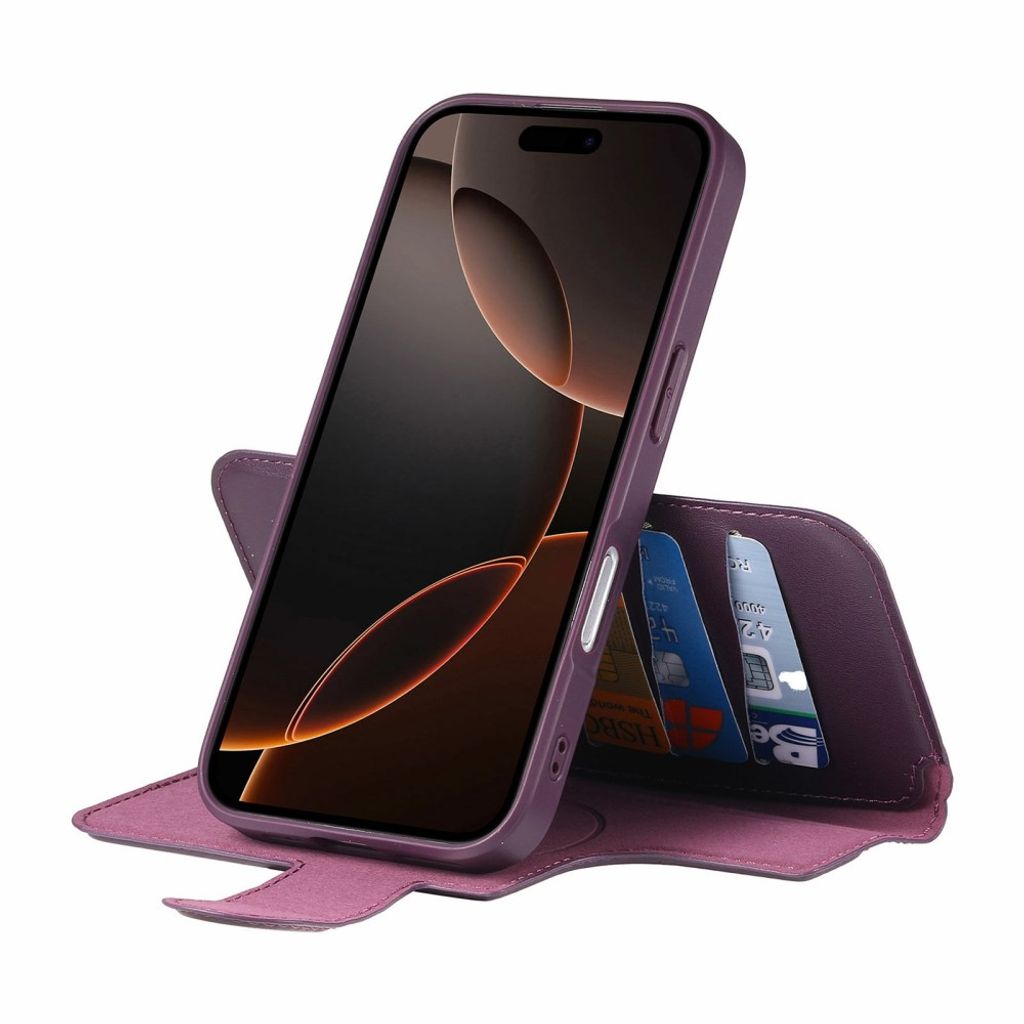 iPhone 18 Pro Max/17 Pro Max skal med RFID-plånbok, lila, bild 4