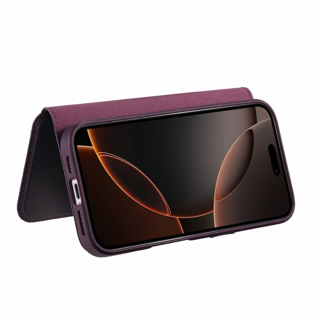 iPhone 18 Pro Max/17 Pro Max skal med RFID-plånbok, lila, bild 5