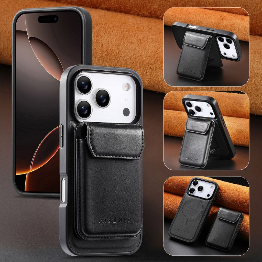 iPhone 18 Pro Max/17 Pro Max skal med löstagbart kortfack, svart, bild 5