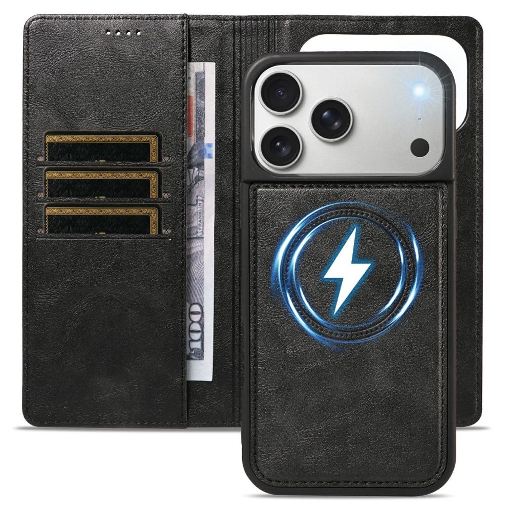 iPhone 18 Pro Max/17 Pro Max plånboksfodral 2-i-1 med MagSafe, svart, bild 2