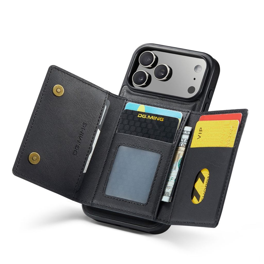 iPhone 18 Pro Max/17 Pro Max plånboksskal 2-i-1 med RFID-skydd, svart, bild 6