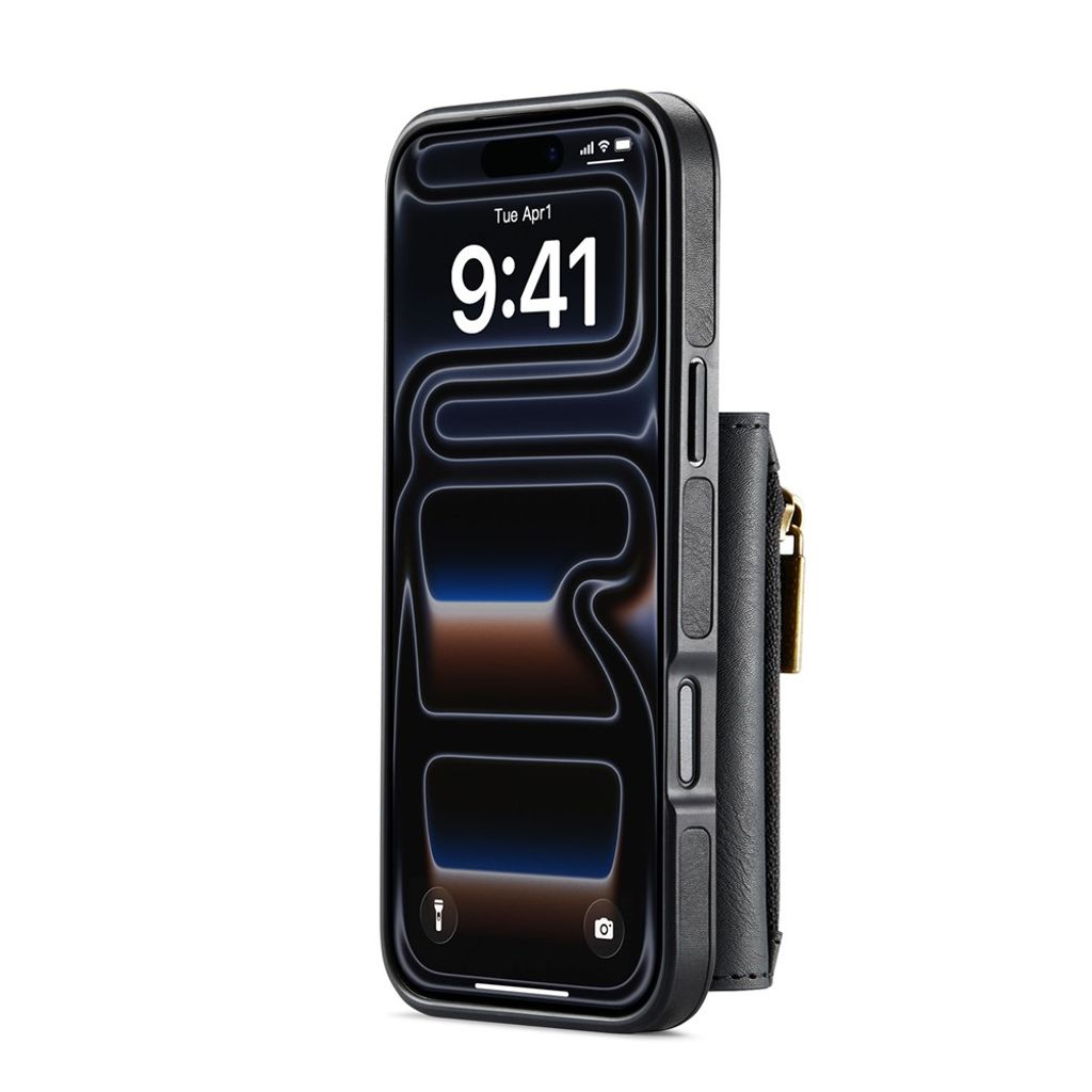 iPhone 18 Pro Max/17 Pro Max plånboksskal 2-i-1 med RFID-skydd, svart, bild 2