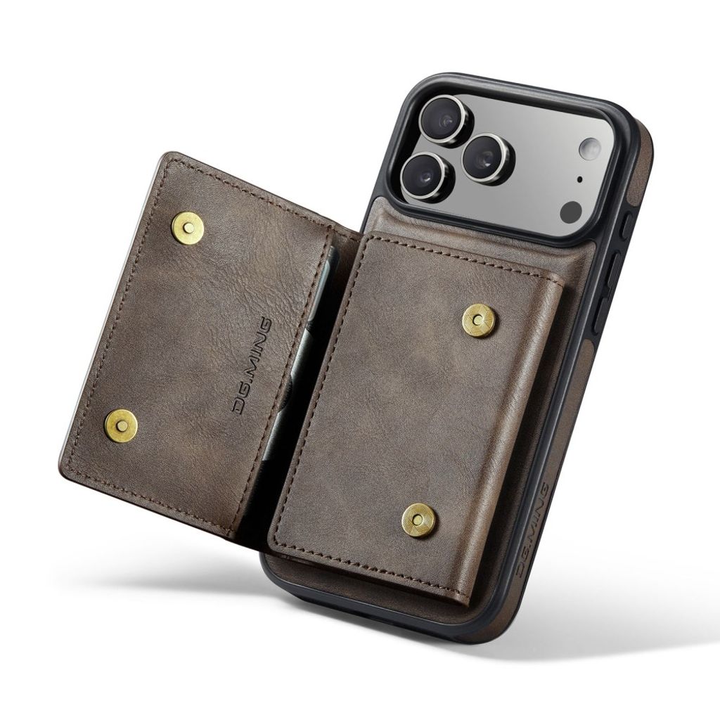 iPhone 18 Pro Max/17 Pro Max plånboksskal 2-i-1 med RFID-skydd, gråbrun, bild 2