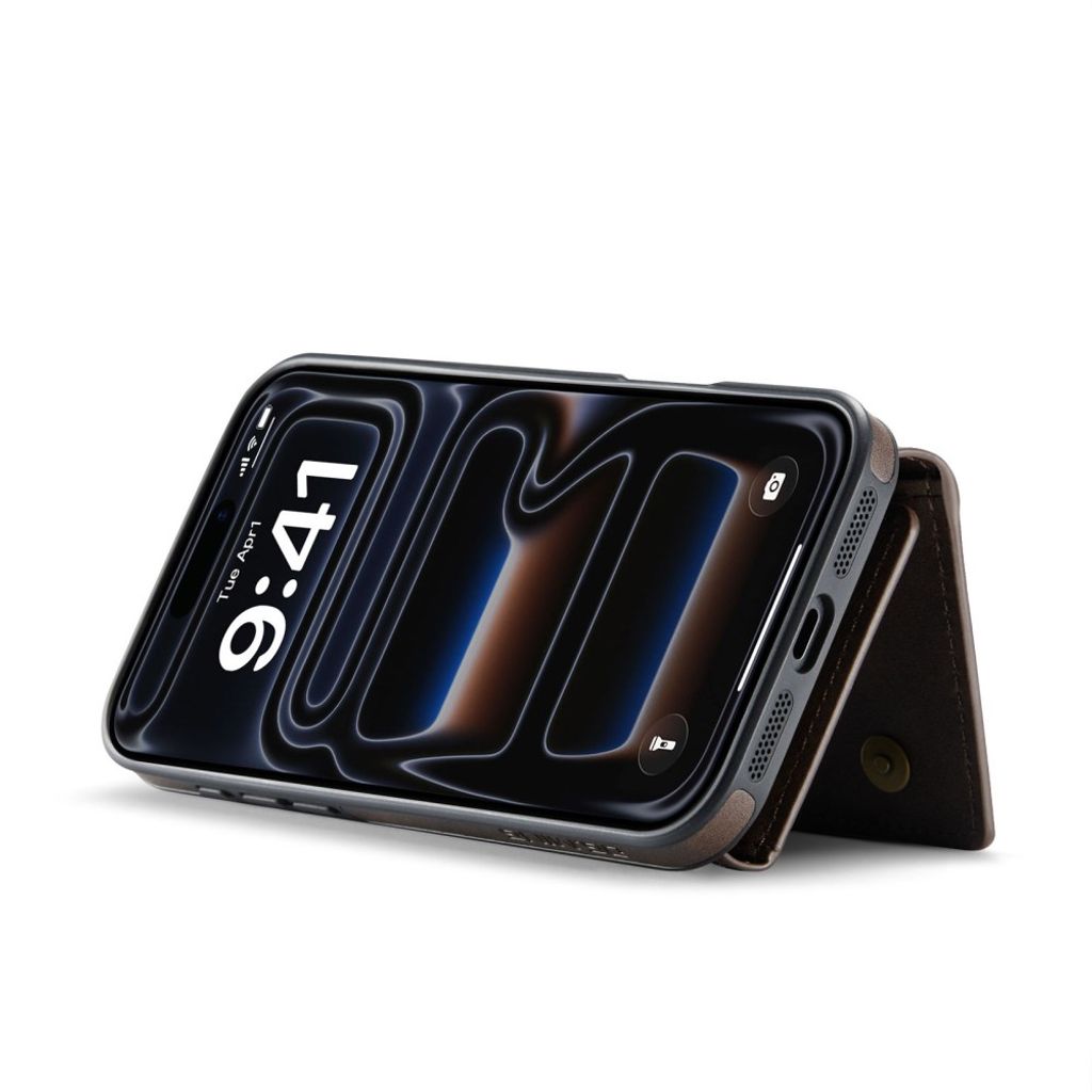 iPhone 18 Pro Max/17 Pro Max plånboksskal 2-i-1 med RFID-skydd, gråbrun, bild 5