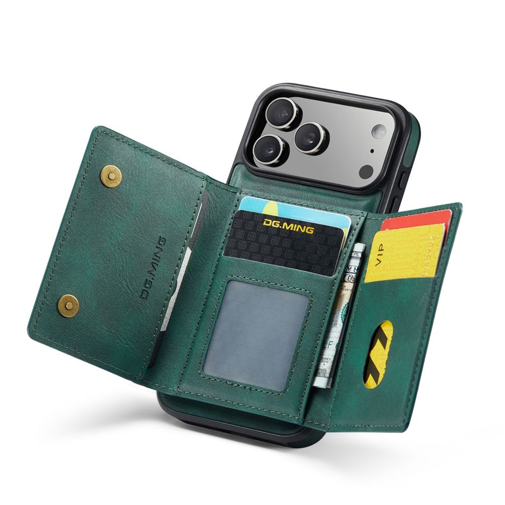 iPhone 18 Pro Max/17 Pro Max plånboksskal 2-i-1 med RFID-skydd, grön, bild 5