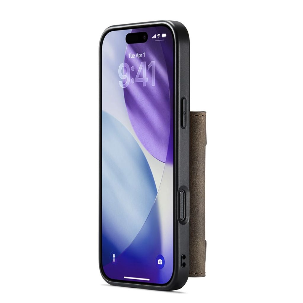 iPhone 18 Pro Max/17 Pro Max skal med löstagbar plånbok och stativ, brun, bild 4