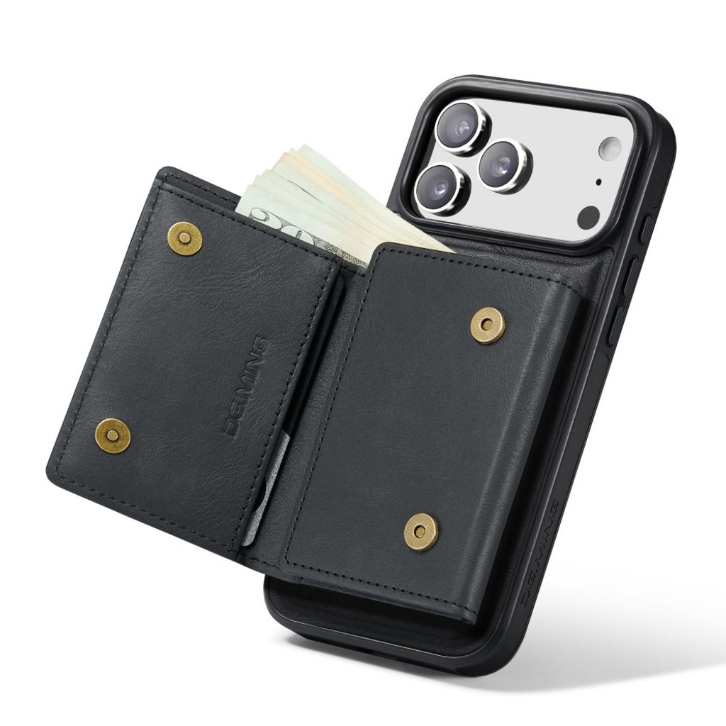 iPhone 18 Pro Max/17 Pro Max skal med löstagbar RFID-plånbok, svart, bild 2