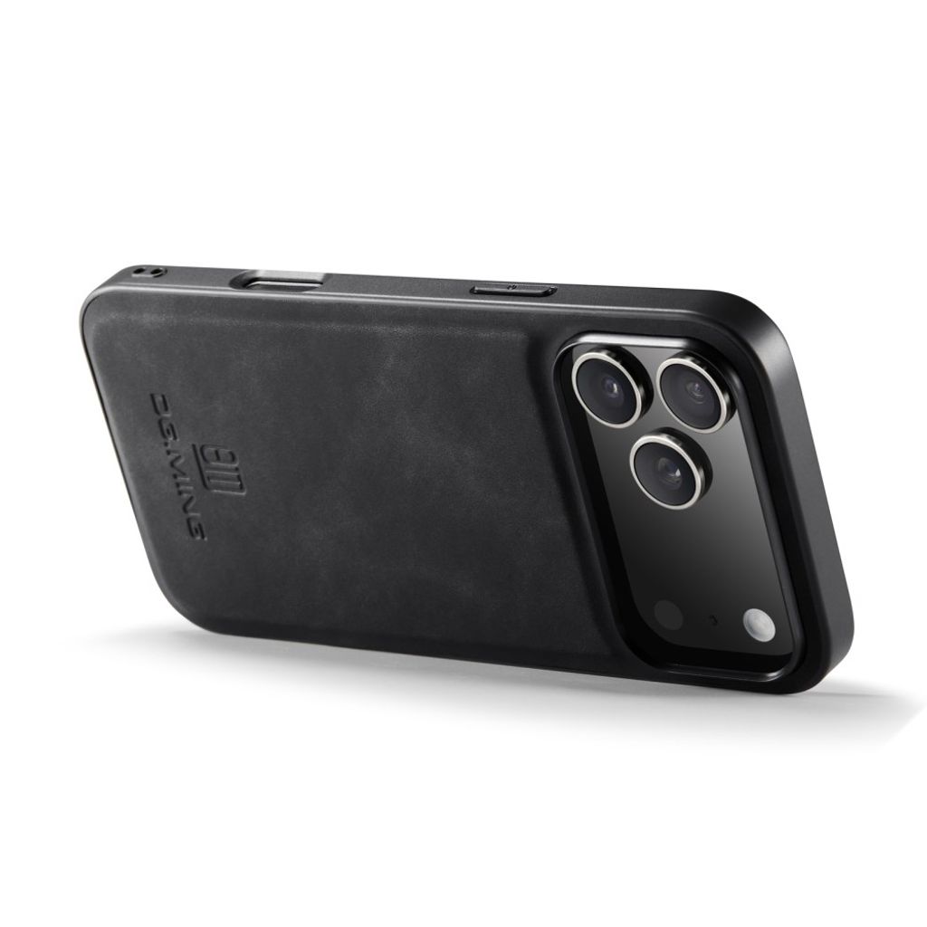 iPhone 18 Pro Max/17 Pro Max konstläderskal med höjda kanter, svart, bild 5