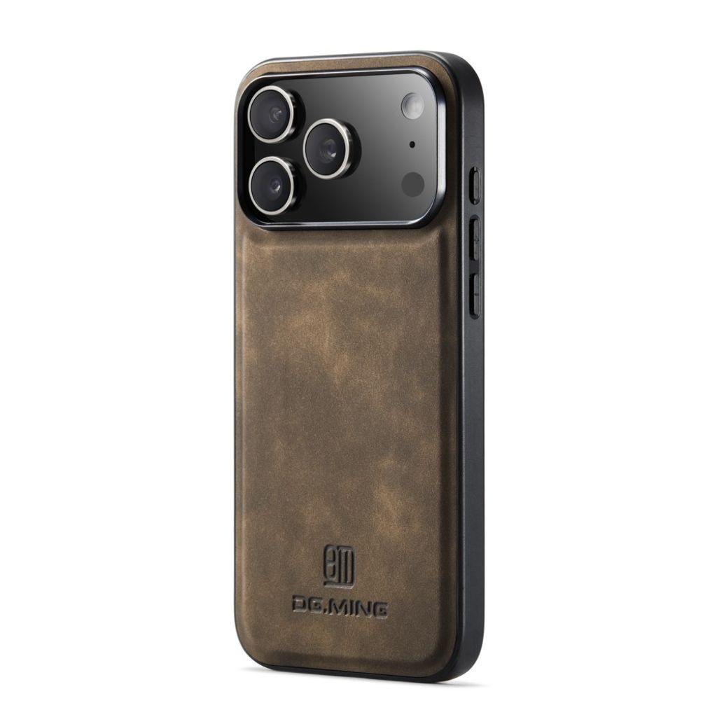 iPhone 18 Pro Max/17 Pro Max konstläderskal med höjda kanter, brun, bild 3