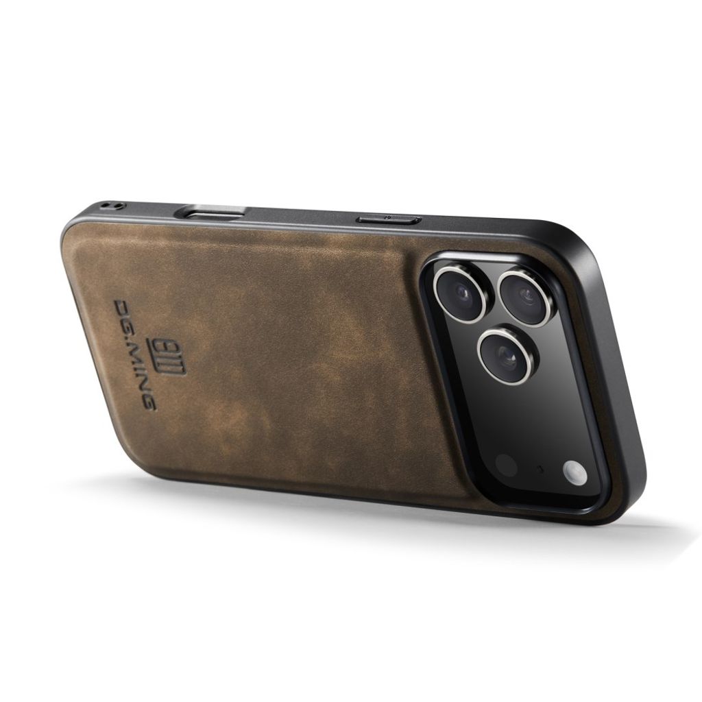 iPhone 18 Pro Max/17 Pro Max konstläderskal med höjda kanter, brun, bild 5