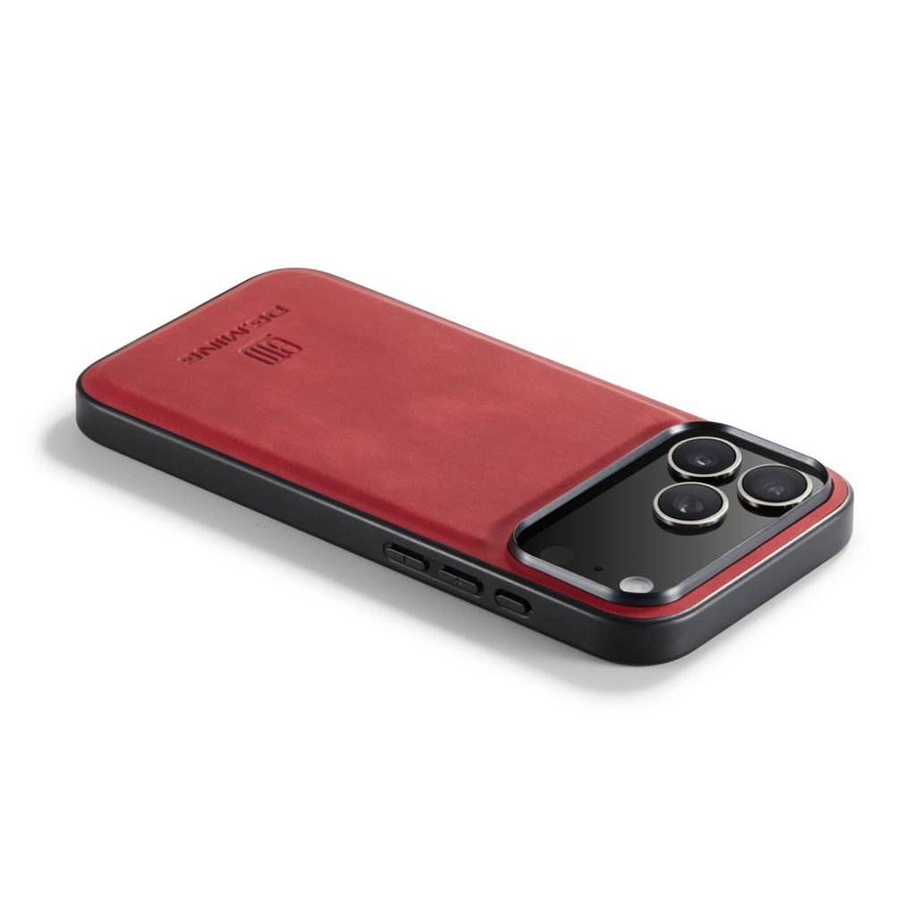 iPhone 18 Pro Max/17 Pro Max konstläderskal med höjda kanter, röd, bild 6