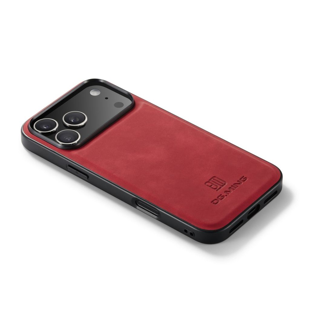 iPhone 18 Pro Max/17 Pro Max konstläderskal med höjda kanter, röd, bild 7