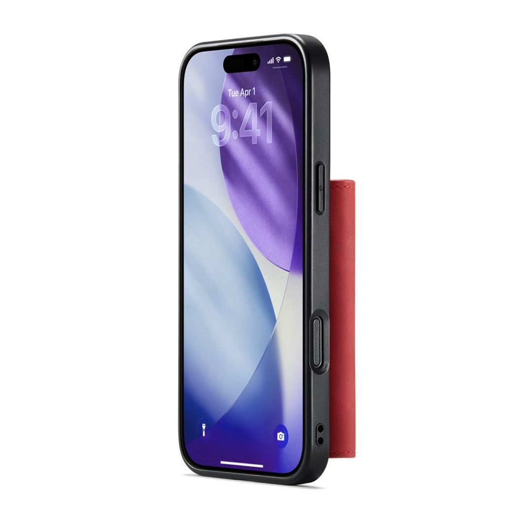 iPhone 18 Pro Max/17 Pro Max skal med magnetplånbok och stativ, röd, bild 4
