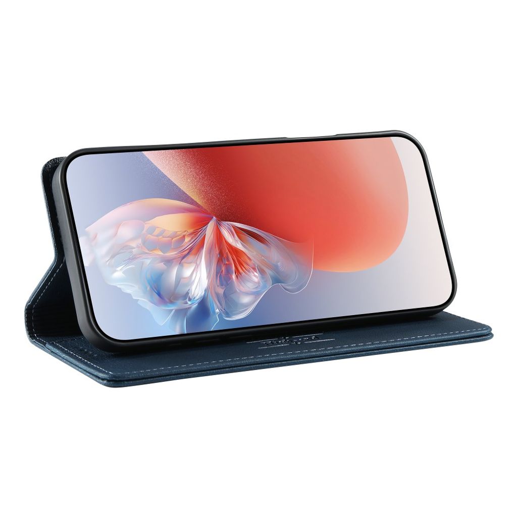 iPhone 18 Pro Max/17 Pro Max plånboksfodral i äkta läder, blå, bild 2