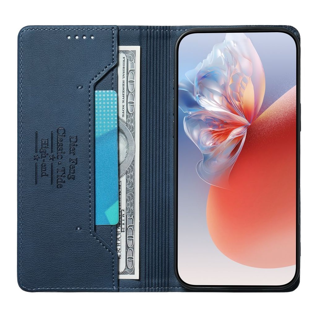 iPhone 18 Pro Max/17 Pro Max plånboksfodral i äkta läder, blå, bild 3