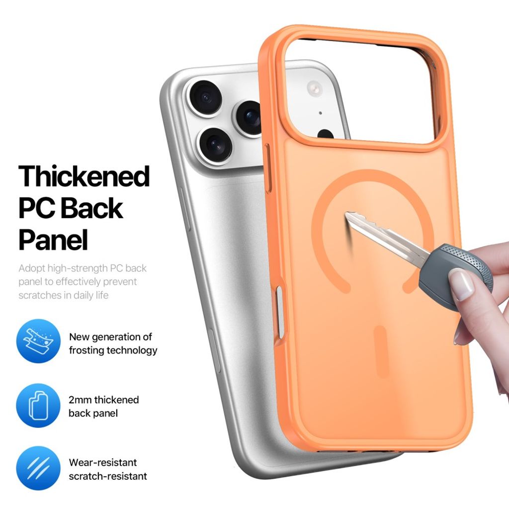 iPhone 18 Pro Max/17 Pro Max MagSafe-skal med luftkuddar och 38 magneter, orange, bild 7