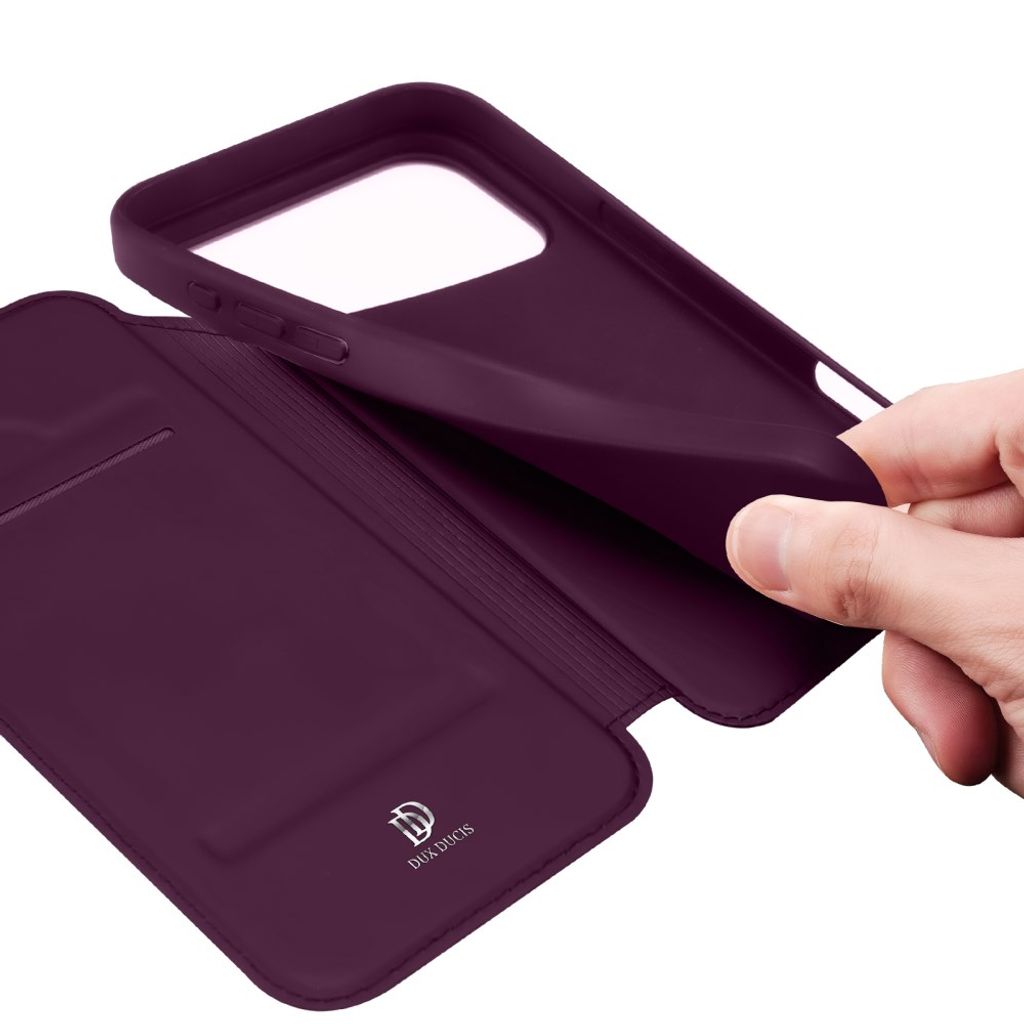 iPhone 18 Pro Max/17 Pro Max plånboksfodral med kortfack, plommon, bild 7