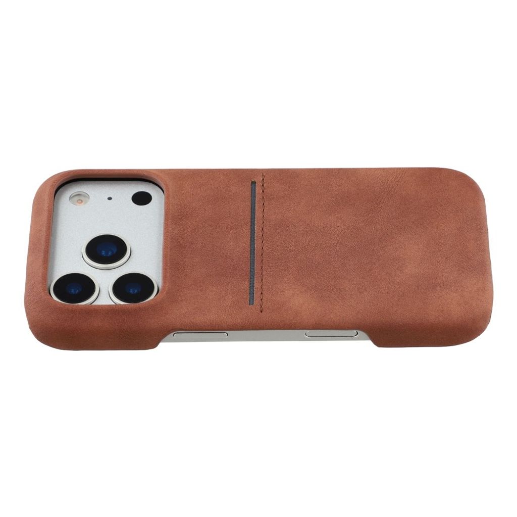 iPhone 18 Pro Max/17 Pro Max slimmat skal med kortplats, brun, bild 3