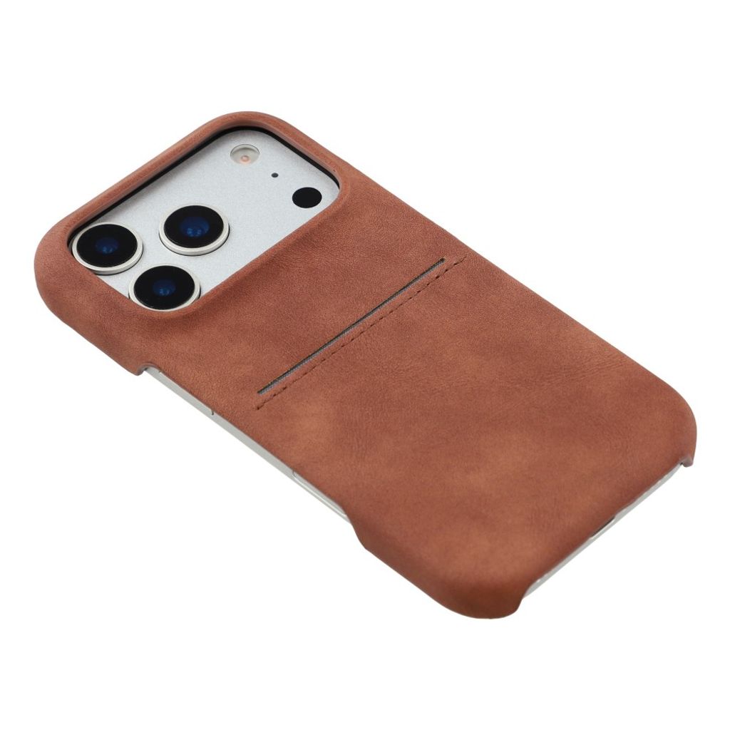 iPhone 18 Pro Max/17 Pro Max slimmat skal med kortplats, brun, bild 4