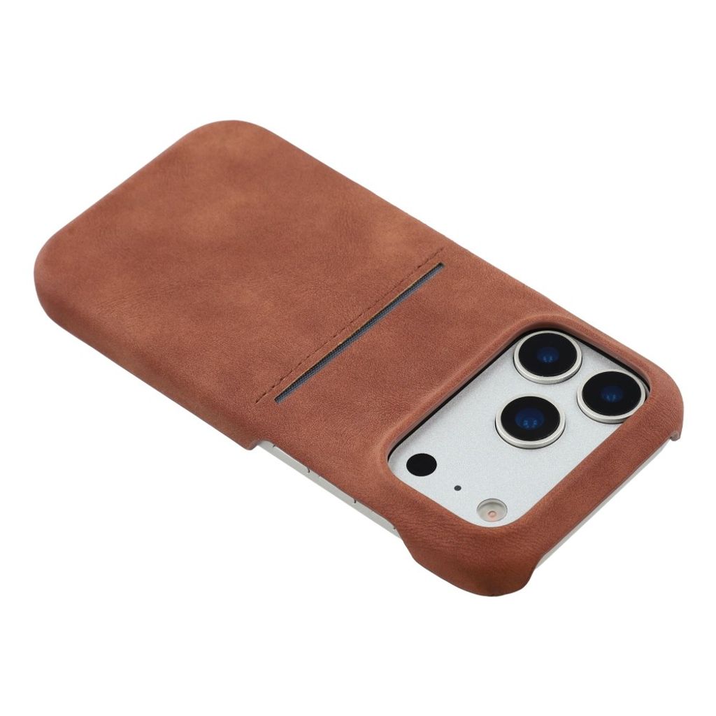 iPhone 18 Pro Max/17 Pro Max slimmat skal med kortplats, brun, bild 5