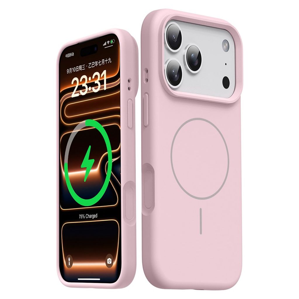 iPhone 18 Pro Max/17 Pro Max silikonskal med luftkuddar, rosa, bild 2