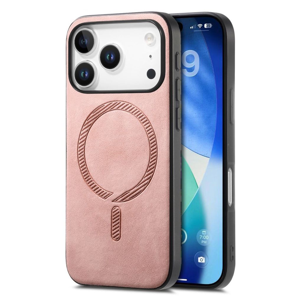iPhone 18 Pro Max/17 Pro Max MagSafe-skal i konstläder, rosa, bild 2